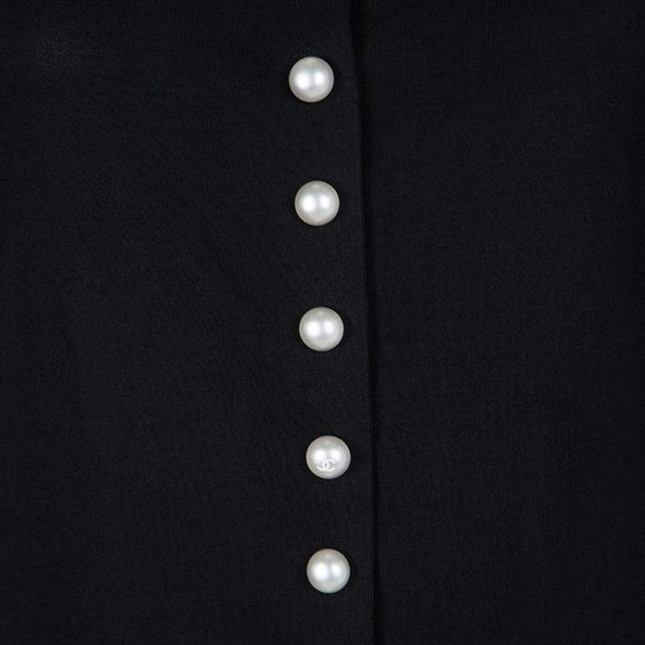 Chanel Pearl Embellished Button Detail Long Sleeve Blouse - Picture 4 of 8
